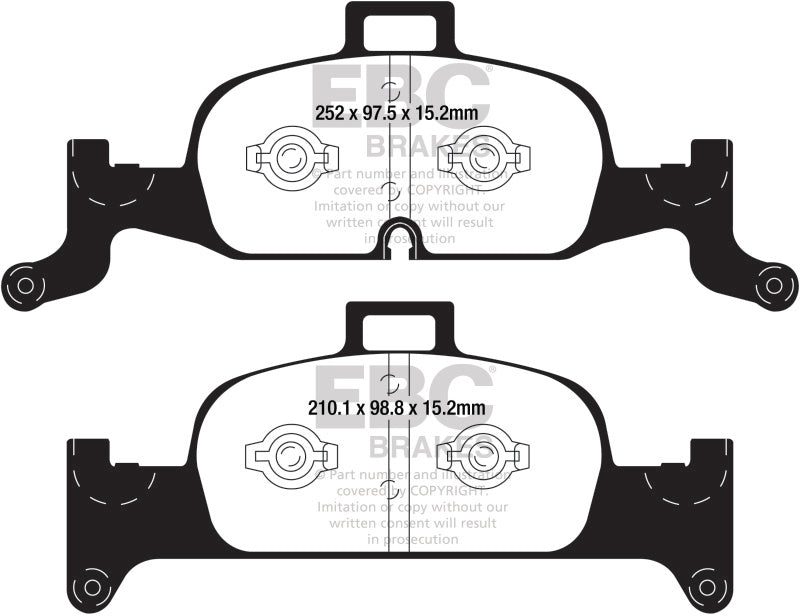 EBC 2018+ Audi A4 Allroad Quattro 2.0L Turbo Yellowstuff Front Brake Pads