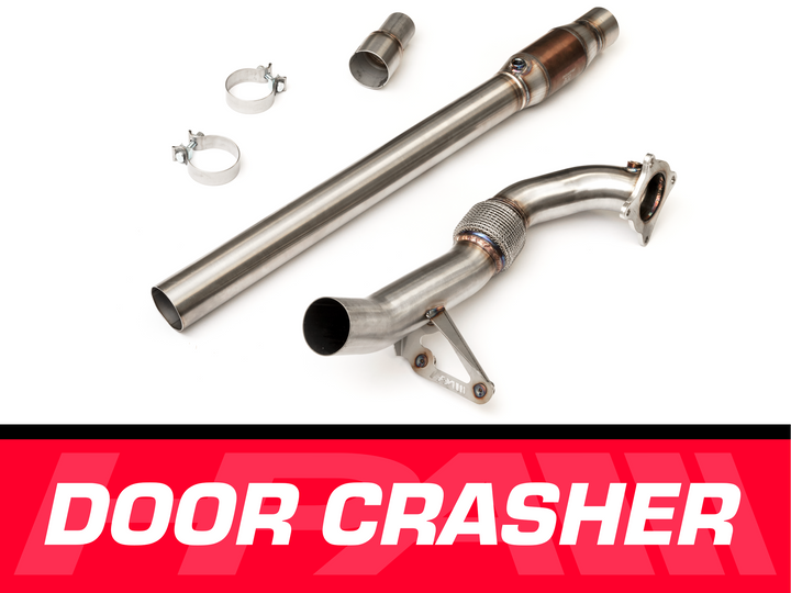 Door Crasher - HPA (FWD) 1.8T & 2.0T Downpipe For VW (MK5 / MK6) Golf, GTI, Tiguan, Jetta, GLI, (B6) Passat, (MK2) Beetle, Eos, Audi (8P) A3