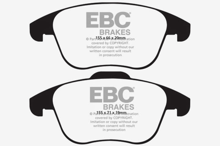 EBC 15-19 Audi Q3 2.0 Turbo Greenstuff Front Brake Pads