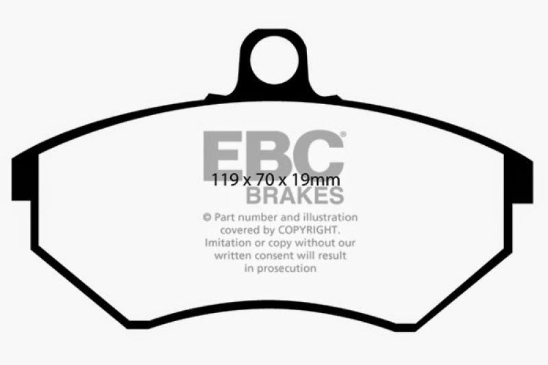 EBC 89-93 Volkswagen Corrado 1.8 Supercharged Yellowstuff Front Brake Pads