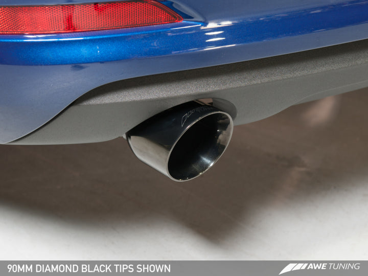 AWE Tuning Audi 8V A3 Touring Edition Exhaust - Dual Outlet Chrome Silver 90 mm Tips