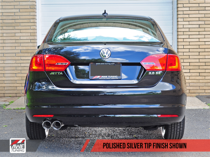 AWE Tuning Mk6 Jetta 2.5L Touring Edition Exhaust - Polished Silver Tips