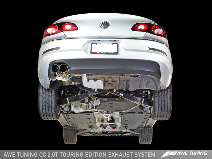 AWE Tuning VW CC 2.0T Touring Edition Performance Exhaust - Chrome Silver Tips