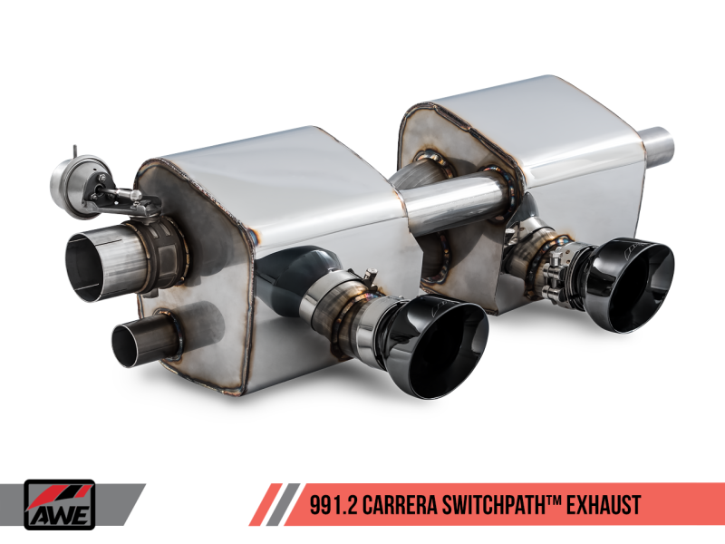 AWE Tuning Porsche 911 (991.2) Carrera / S SwitchPath Exhaust for PSE Cars - Diamond Black Tips