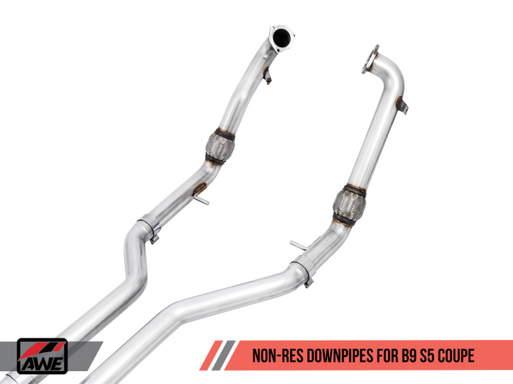 AWE Tuning Audi B9 S5 Coupe SwitchPath Exhaust w/ Chrome Silver Tips (102mm)