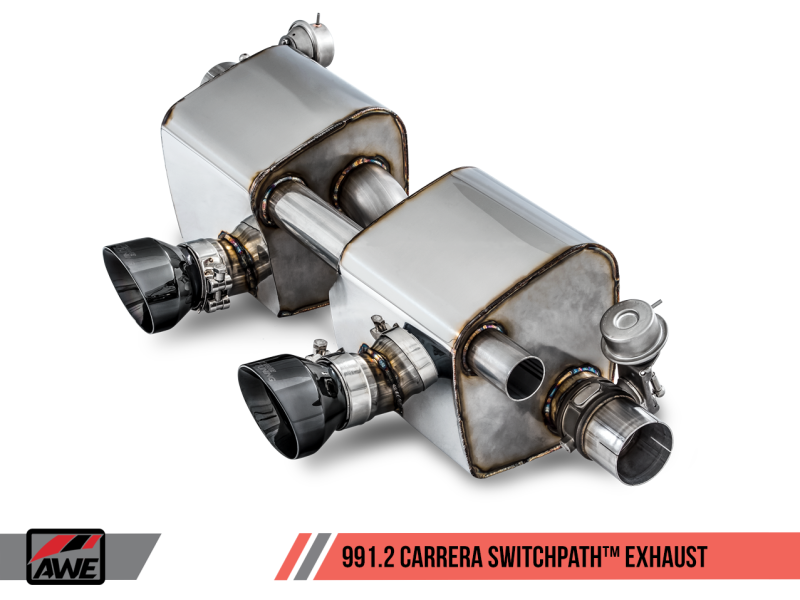 AWE Tuning Porsche 911 (991.2) Carrera / S SwitchPath Exhaust for PSE Cars - Diamond Black Tips