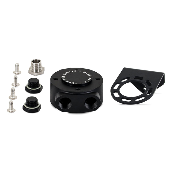 Mishimoto 3/4 - 16 Thread Remote Oil Filter Mount - Black