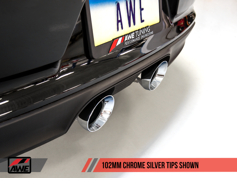 AWE Tuning Porsche 911 (991.2) Carrera / S SwitchPath Exhaust for PSE Cars - Chrome Silver Tips