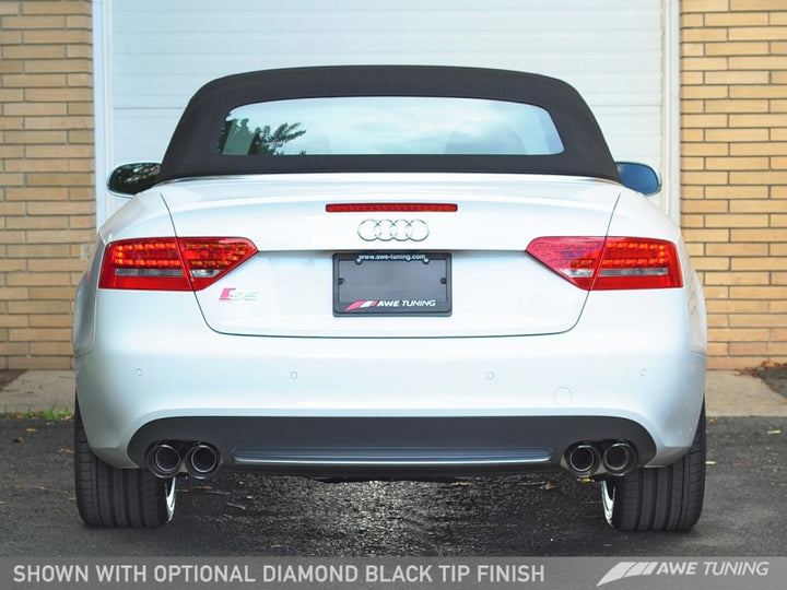 AWE Tuning Audi B8 / B8.5 S5 Cabrio Touring Edition Exhaust - Non-Resonated - Chrome Silver Tips