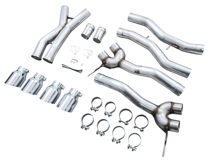 AWE Track Edition Catback Exhaust for BMW G8X M3/M4 - Chrome Silver Tips